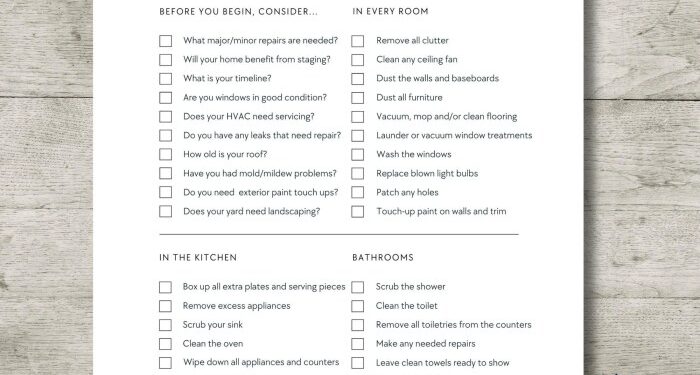 Real Estate Prepare for Sale Checklist, Home Selling Checklist, Seller ...